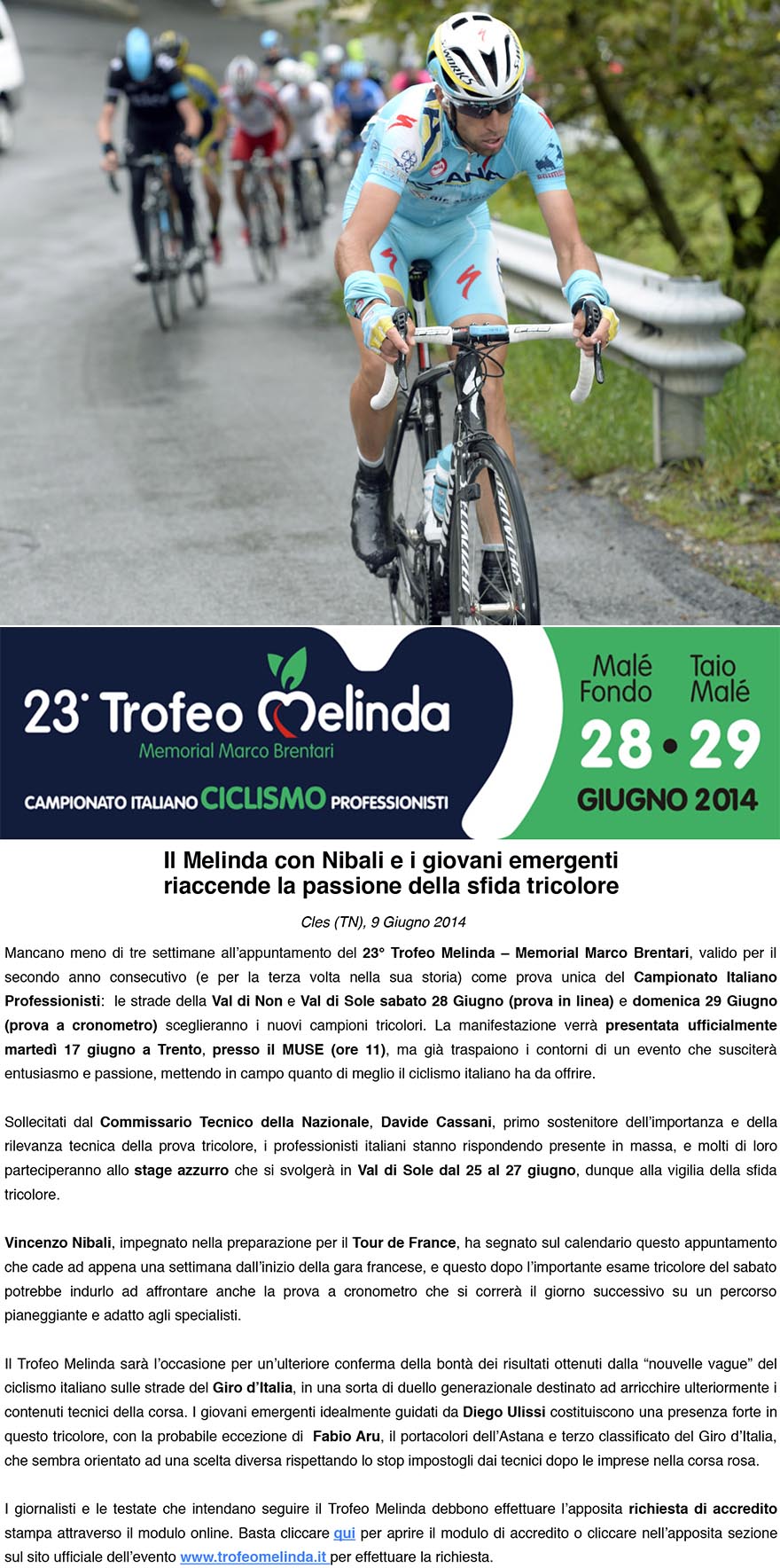 23 Trofeo MelindaMemorial Marco Brentari  Campionato Italiano Professionisti